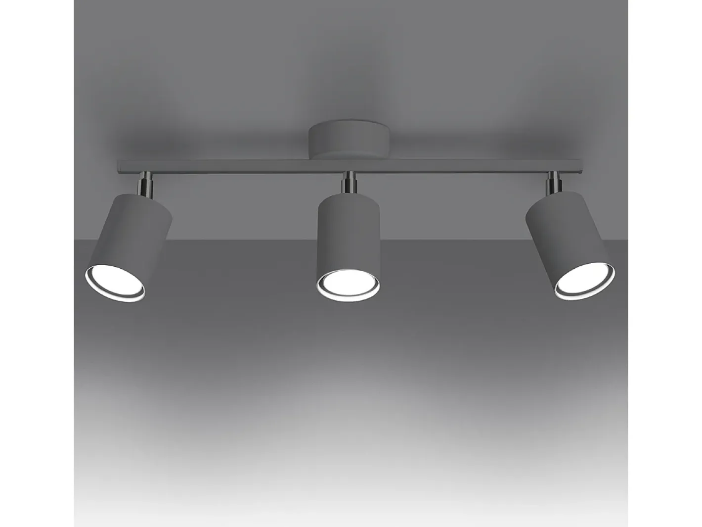 New Sollux Lighting Lámparas de techo Torim minimalista de acero - 3 fuentes luminosas 4000K - L.46 x A.20 cm - Blanco