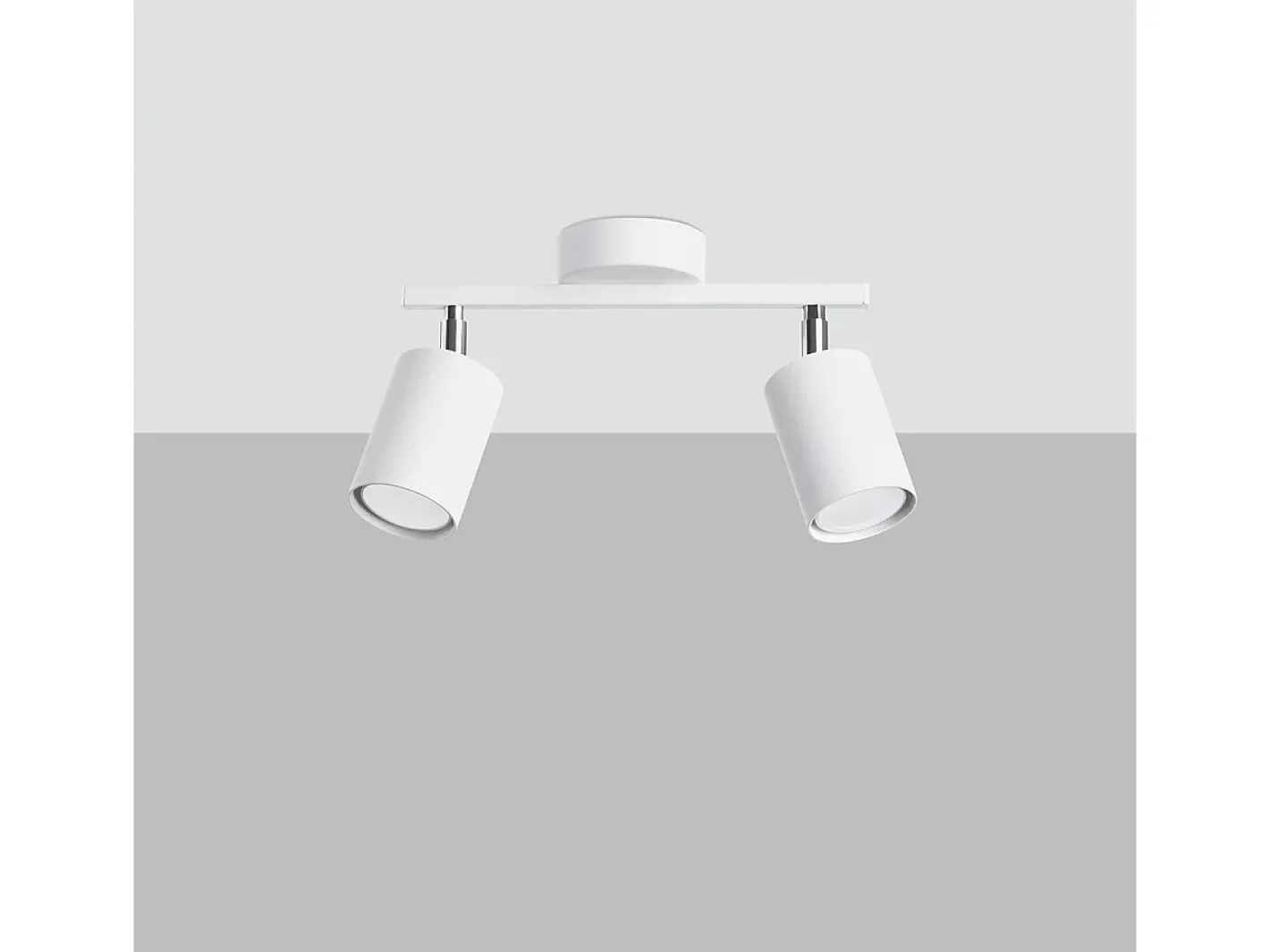 Sollux Lighting Lámparas de techo Torim minimalista de acero - 2 fuentes luminosas 3000K - L.26 x A.20 cm - Blanco Clearance