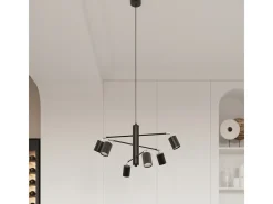 Sollux Lighting Plafón-Lámparas de techo Torim moderno de acero - 4 fuentes luminosas 4000K - L.100 x A.20 cm - Negro