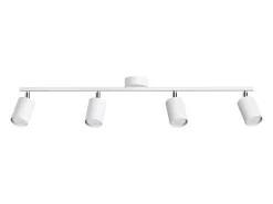 Hot Sollux Lighting Lámparas de techo Torim moderno de acero - 4 fuentes luminosas 3000K - L.100 x A.20 cm - Blanco