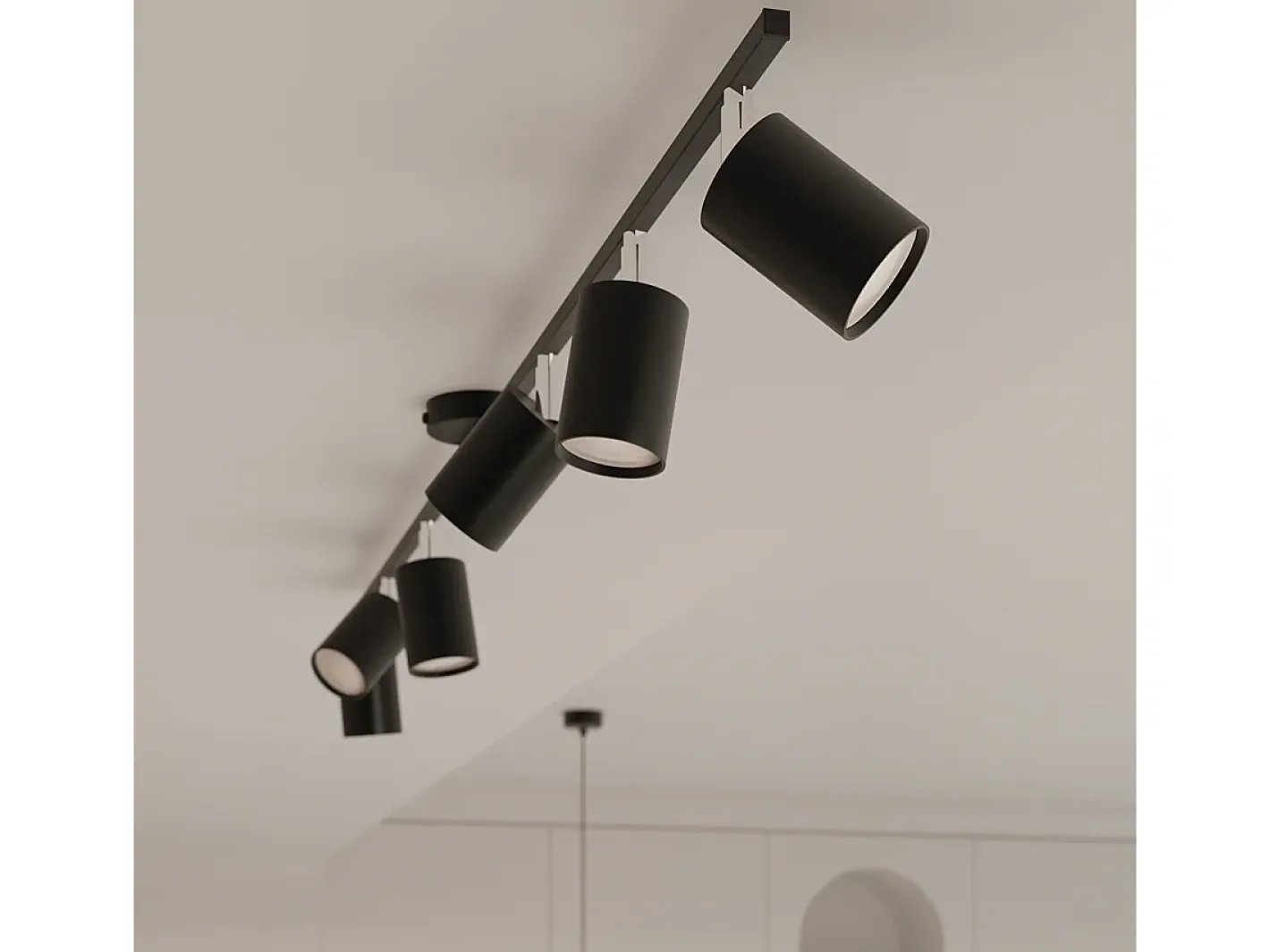 Sollux Lighting Lámparas de techo Torim moderno de acero - 6 fuentes luminosas 3000K - L.135 x A.20 cm - Negro Online