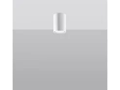 Sollux Lighting Plafón-Lámparas de techo Toris moderno de acero - 1 fuentes luminosas 3000K - L.6 x A.10 cm - Blanco