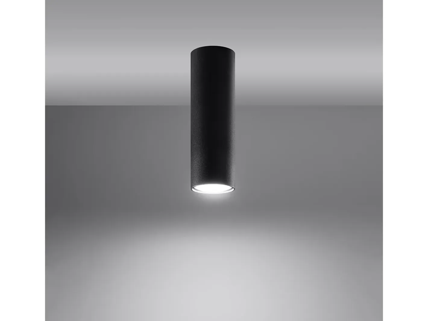Discount Sollux Lighting Lámparas de techo Toris moderno de acero - 1 fuentes luminosas 4000K - L.6 x A.20 cm - Negro