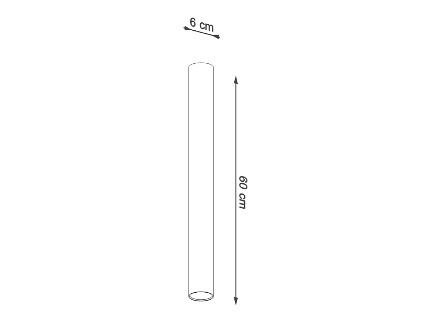 Sollux Lighting Plafón-Lámparas de techo Toris moderno de acero - 1 fuentes luminosas 4000K - L.6 x A.60 cm - Blanco