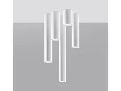 Sollux Lighting Plafón-Lámparas de techo Toris moderno de acero - 1 fuentes luminosas 4000K - L.6 x A.60 cm - Blanco
