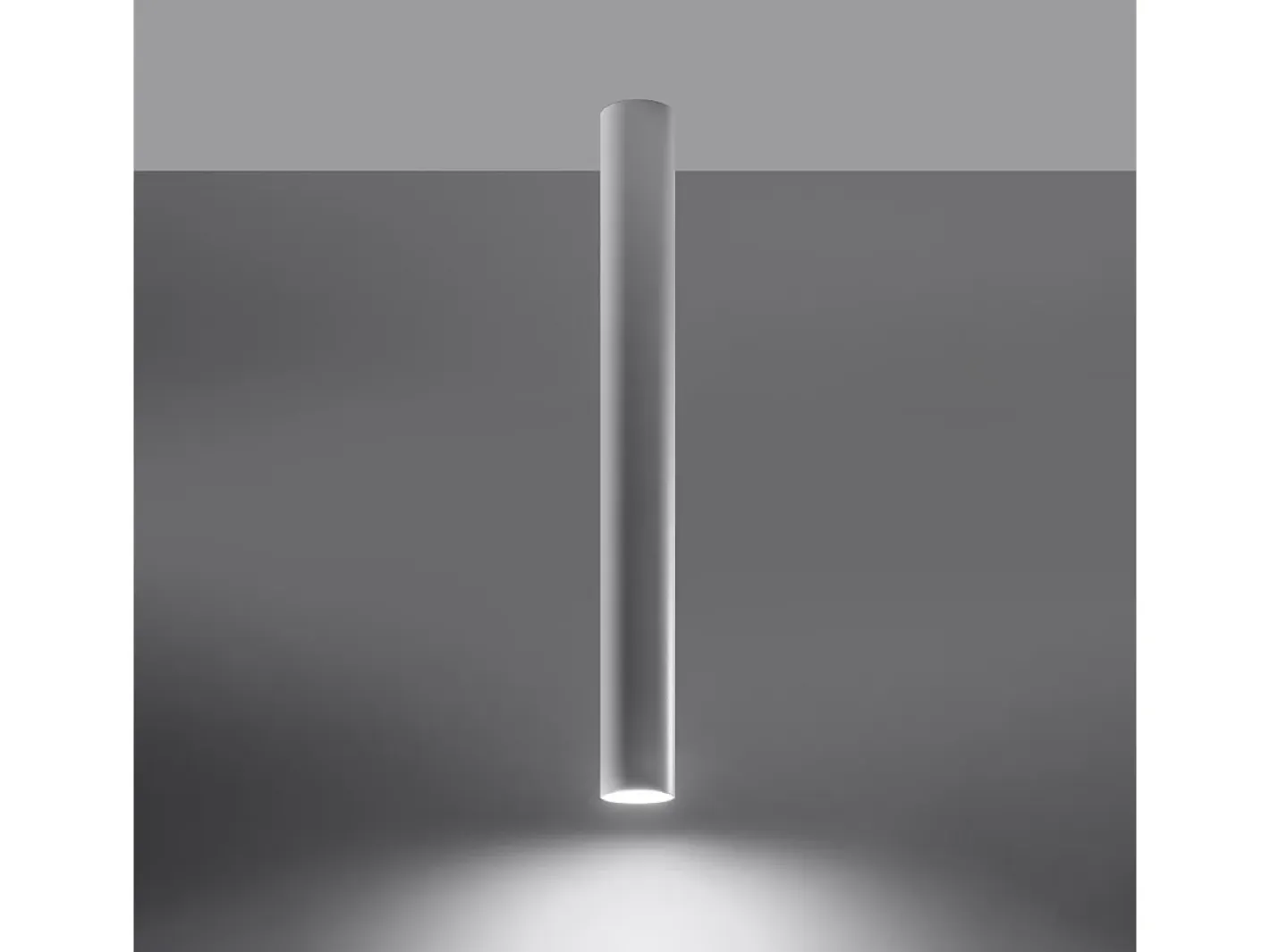 Sollux Lighting Plafón-Lámparas de techo Toris moderno de acero - 1 fuentes luminosas 4000K - L.6 x A.60 cm - Blanco