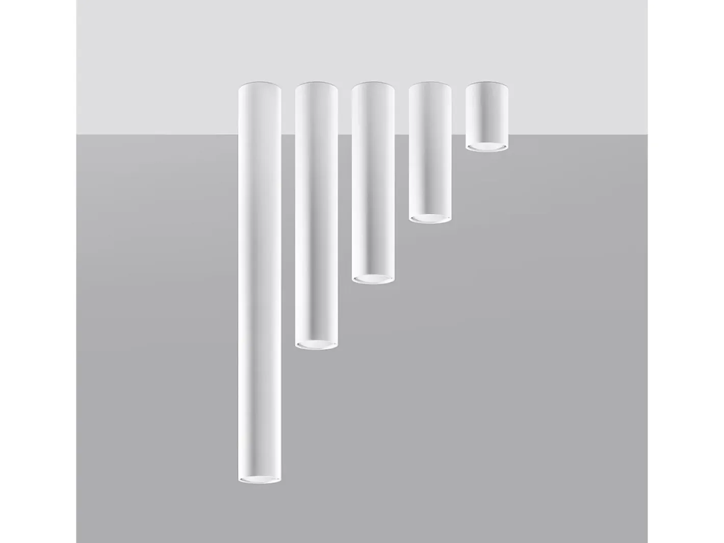 Sollux Lighting Plafón-Lámparas de techo Toris moderno de acero - 1 fuentes luminosas 4000K - L.6 x A.60 cm - Blanco