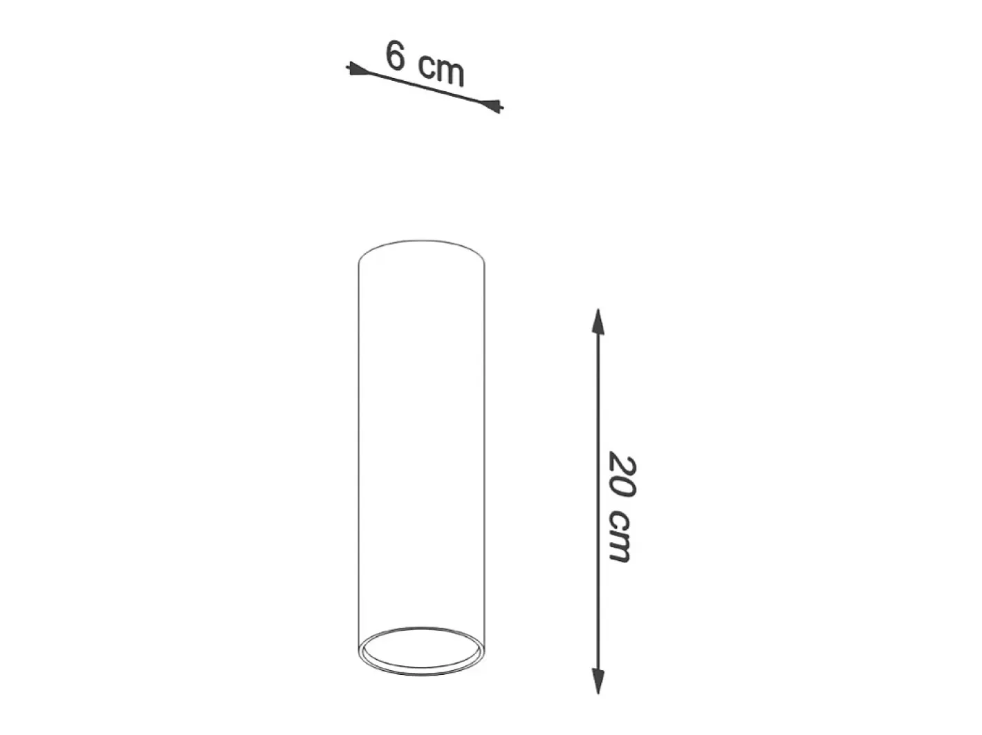Sollux Lighting Plafón-Lámparas de techo Toris moderno de acero - 1 fuentes luminosas 3000K - L.6 x A.20 cm - Negro