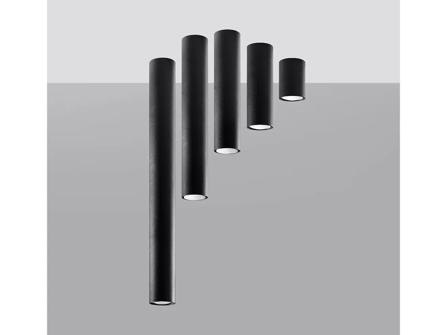 Sollux Lighting Plafón-Lámparas de techo Toris moderno de acero - 1 fuentes luminosas 3000K - L.6 x A.20 cm - Negro