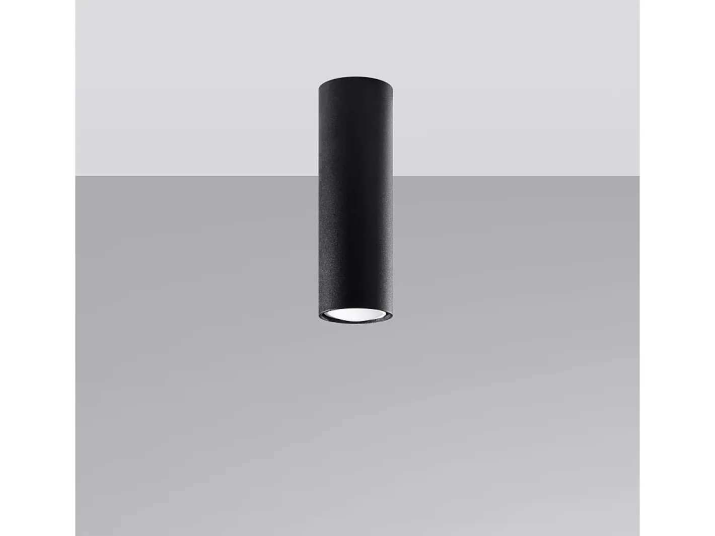 Sollux Lighting Plafón-Lámparas de techo Toris moderno de acero - 1 fuentes luminosas 3000K - L.6 x A.20 cm - Negro