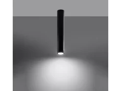 Sollux Lighting Lámparas de techo Toris moderno de acero - 1 fuentes luminosas 4000K - L.6 x A.40 cm - Negro