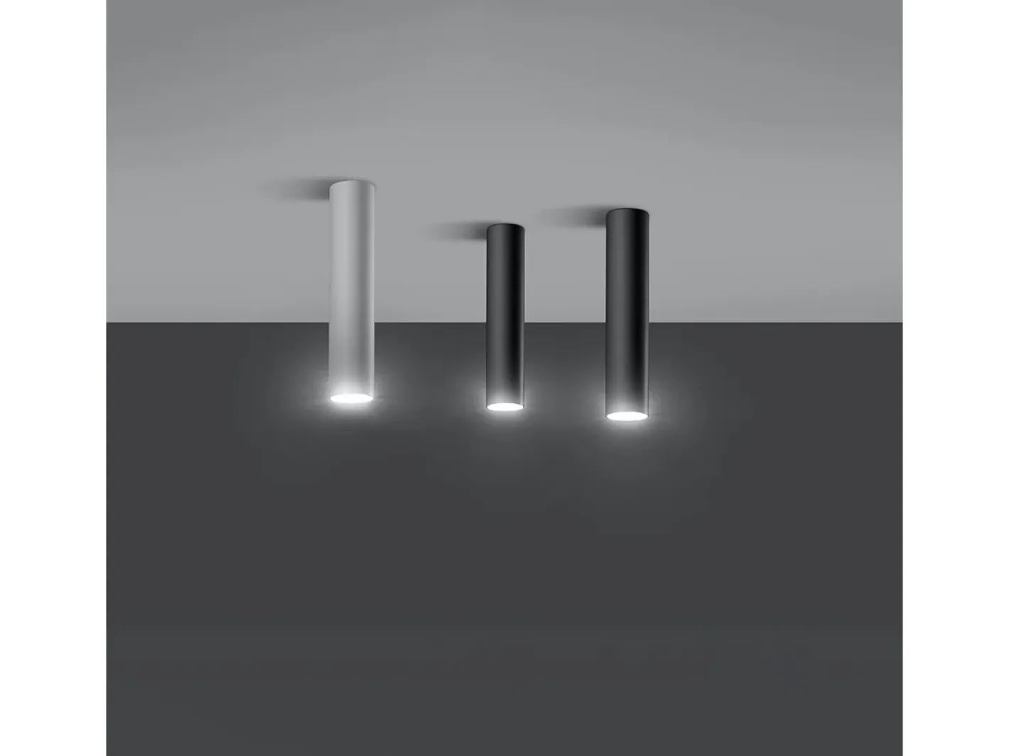 Sollux Lighting Lámparas de techo Toris moderno de acero - 1 fuentes luminosas 4000K - L.6 x A.30 cm - Blanco Outlet