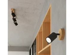 Best Sollux Lighting Lámparas De Techo Verdo Escandinavo De Acero/Madera - 3 Fuentes Luminosas - L.33 X A.17 Cm - Madera Negra Negro