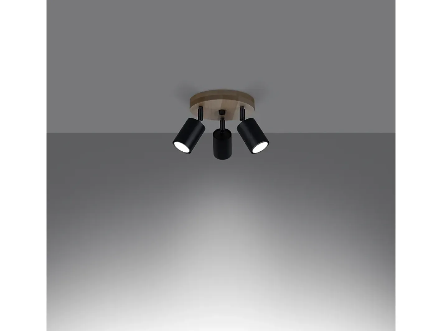 Best Sollux Lighting Lámparas De Techo Verdo Escandinavo De Acero/Madera - 3 Fuentes Luminosas - L.33 X A.17 Cm - Madera Negra Negro