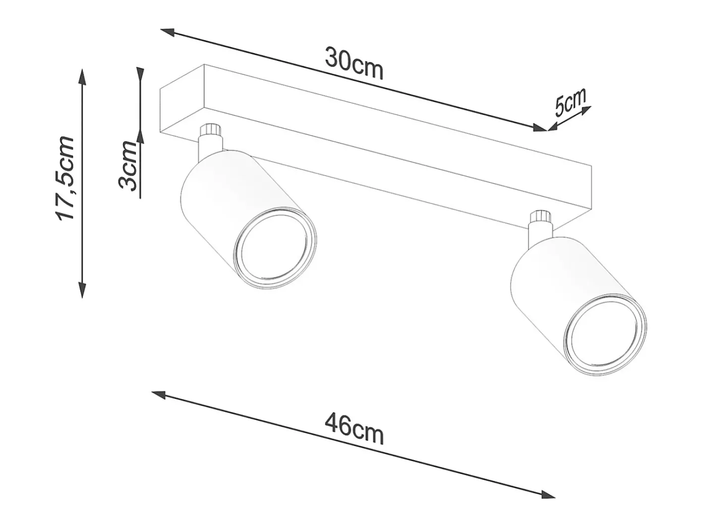 Sollux Lighting Lámparas De Techo Verdo Moderno De Acero/Madera - 2 Fuentes Luminosas - L.46 X A.17,5 Cm - Madera Negra Negro Sale