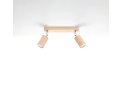 Sollux Lighting Lámparas de techo Vorix escandinavo de madera - 2 fuentes luminosas 3000K - L.30 x A.20 cm - madera natural Color natural claro Discount