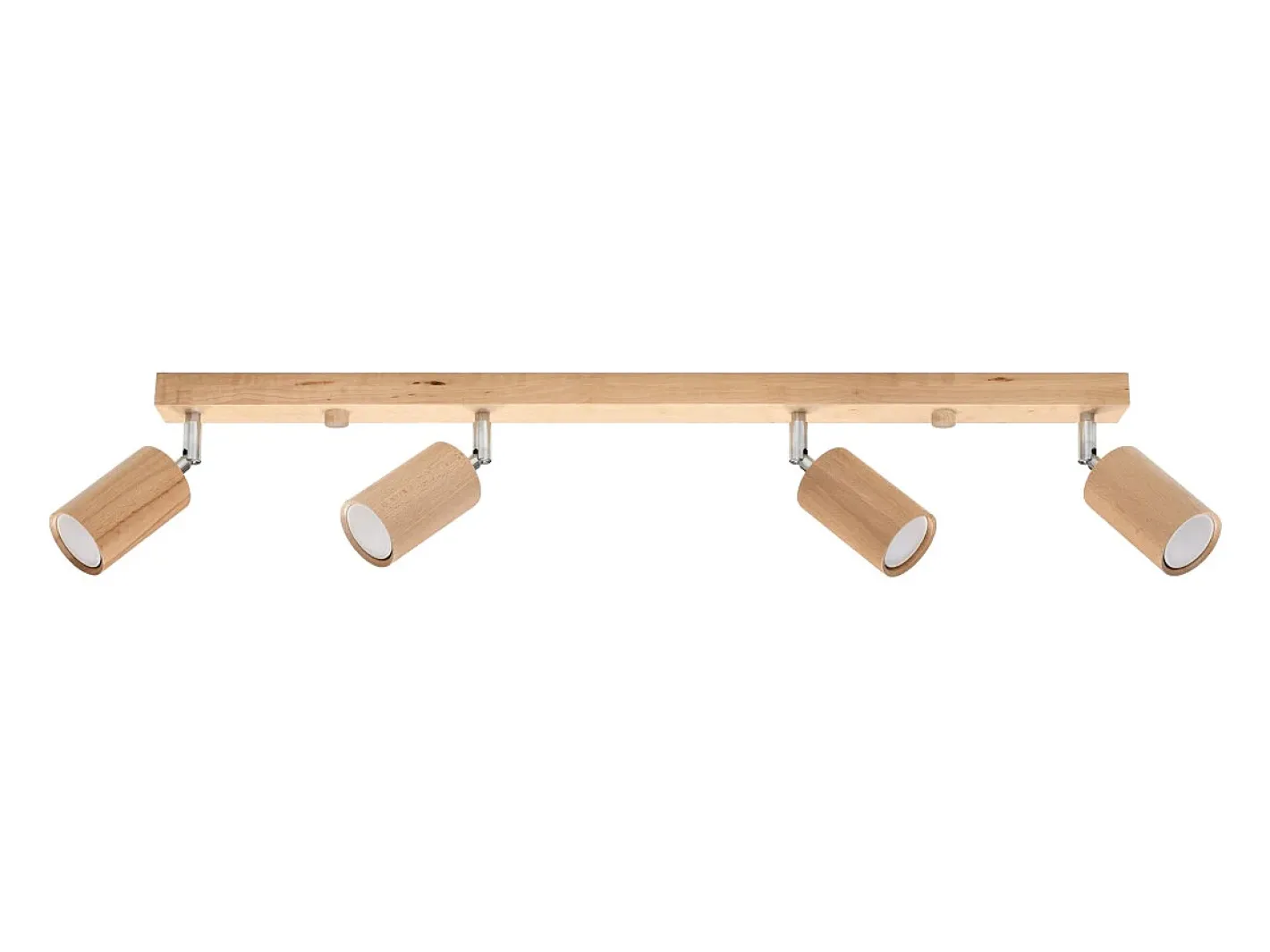 Best Sollux Lighting Lámparas de techo Vorix escandinavo de madera - 4 fuentes luminosas 4000K - L.80 x A.20 cm - roble Marru00f3n