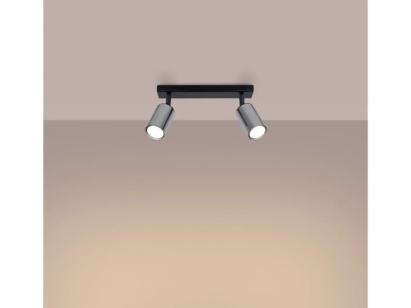Sollux Lighting Lámpara Suspendida-Lámparas De Techo Winx Moderno De Acero - 2 Fuentes Luminosas - L.30 X A.18,5 Cm - /Cromo Negro