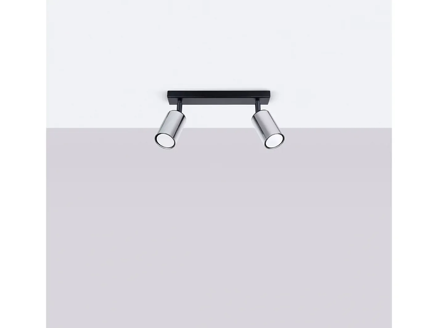 Sollux Lighting Lámpara Suspendida-Lámparas De Techo Winx Moderno De Acero - 2 Fuentes Luminosas - L.30 X A.18,5 Cm - /Cromo Negro