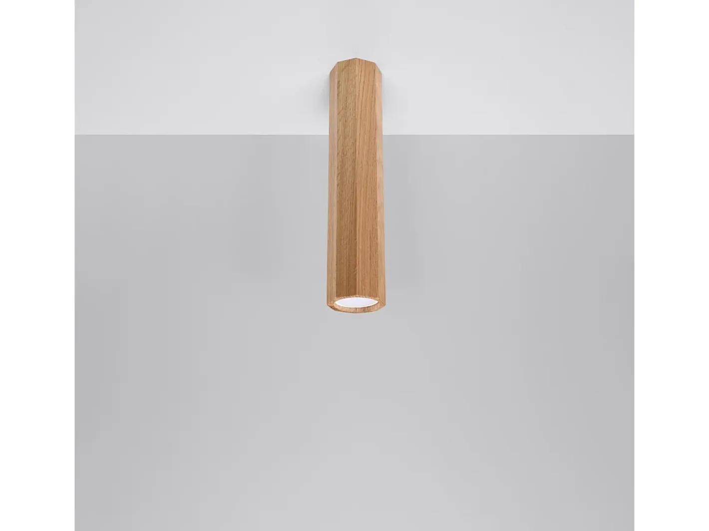 Sollux Lighting Plafón-Lámparas de techo Xenor escandinavo de madera - 1 fuentes luminosas 3000K - L.6 x A.30 cm - roble Marru00f3n
