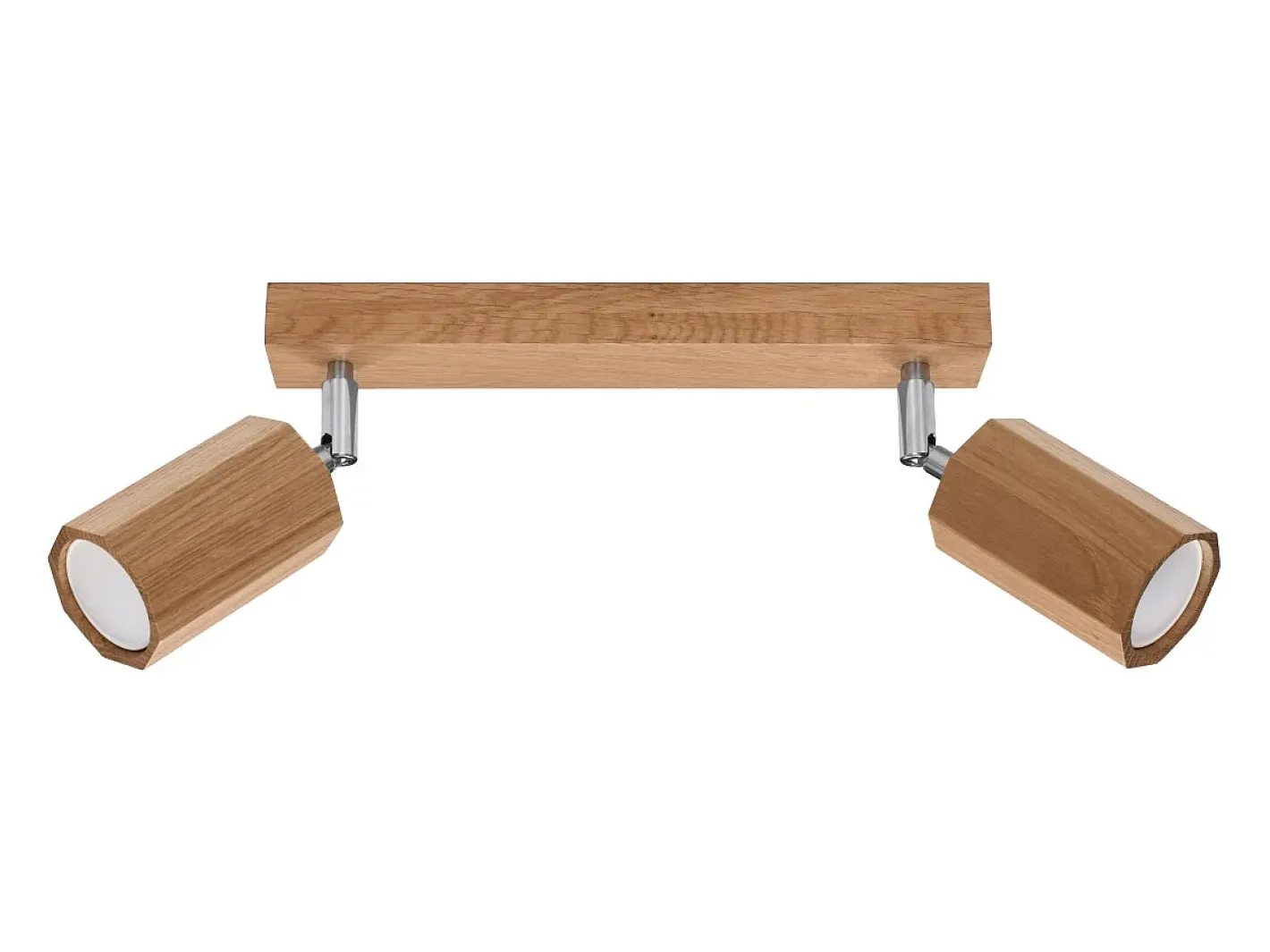 Sollux Lighting Plafón-Lámparas de techo Xenor escandinavo de madera - 2 fuentes luminosas 3000K - L.30 x A.20 cm - roble Marru00f3n