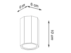 Hot Sollux Lighting Lámparas de techo Xenor escandinavo de madera - 1 fuentes luminosas 4000K - L.6 x A.10 cm - roble Marru00f3n