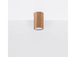 Sollux Lighting Lámparas de techo Xenor escandinavo de madera - 1 fuentes luminosas 3000K - L.6 x A.10 cm - roble Marru00f3n Hot