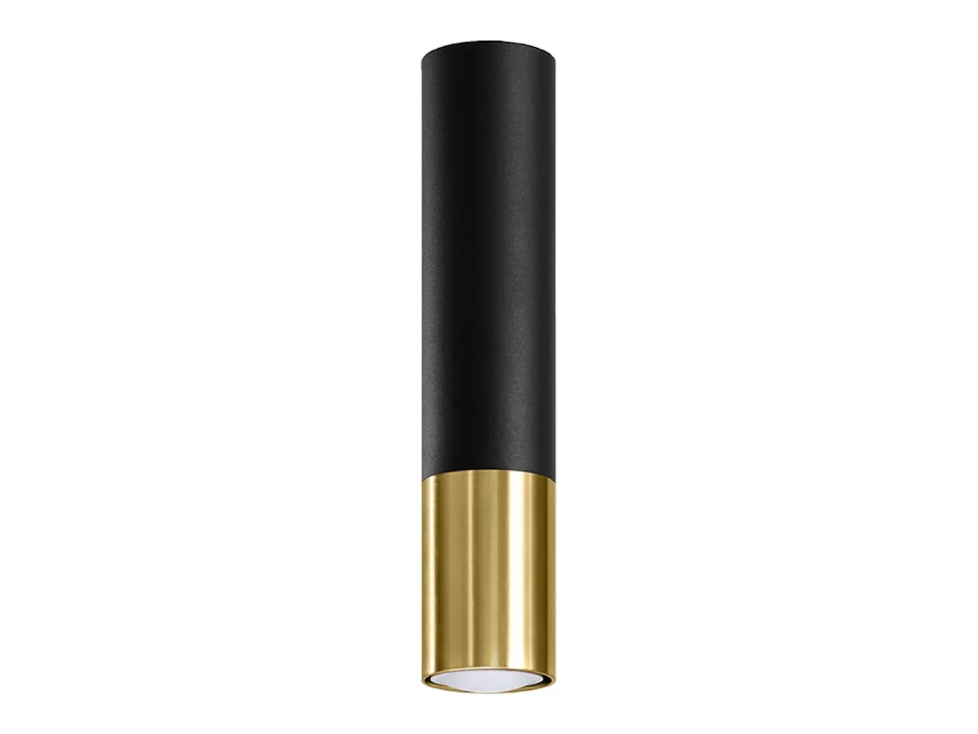 Sollux Lighting Lámparas de techo Zarpex moderno de acero - 1 fuentes luminosas 4000K - L.6 x A.29 cm - oro Negro Sale
