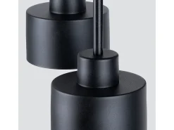 Hot Sollux Lighting Lámparas de techo Zavros moderno de acero - 3 fuentes luminosas 4000K - L.32 x A.29 cm - Negro