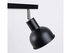 Sollux Lighting Lámparas de techo Zenda desván de acero - 2 fuentes luminosas 3000K - L.47 x A.18,5 cm - Negro Best