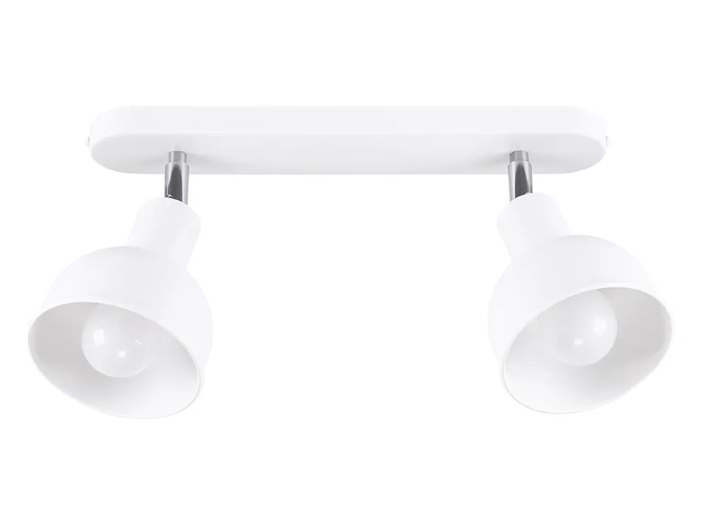 Sollux Lighting Lámparas de techo Zenda desván de acero - 2 fuentes luminosas 3000K - L.47 x A.18,5 cm - Blanco Outlet