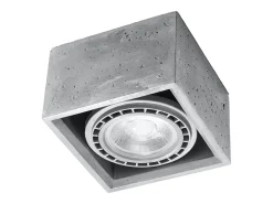 Sollux Lighting Plafón-Lámparas de techo Zentra industrial de concreto - 1 fuentes luminosas 4000K - L.14 x A.9 cm - Gris
