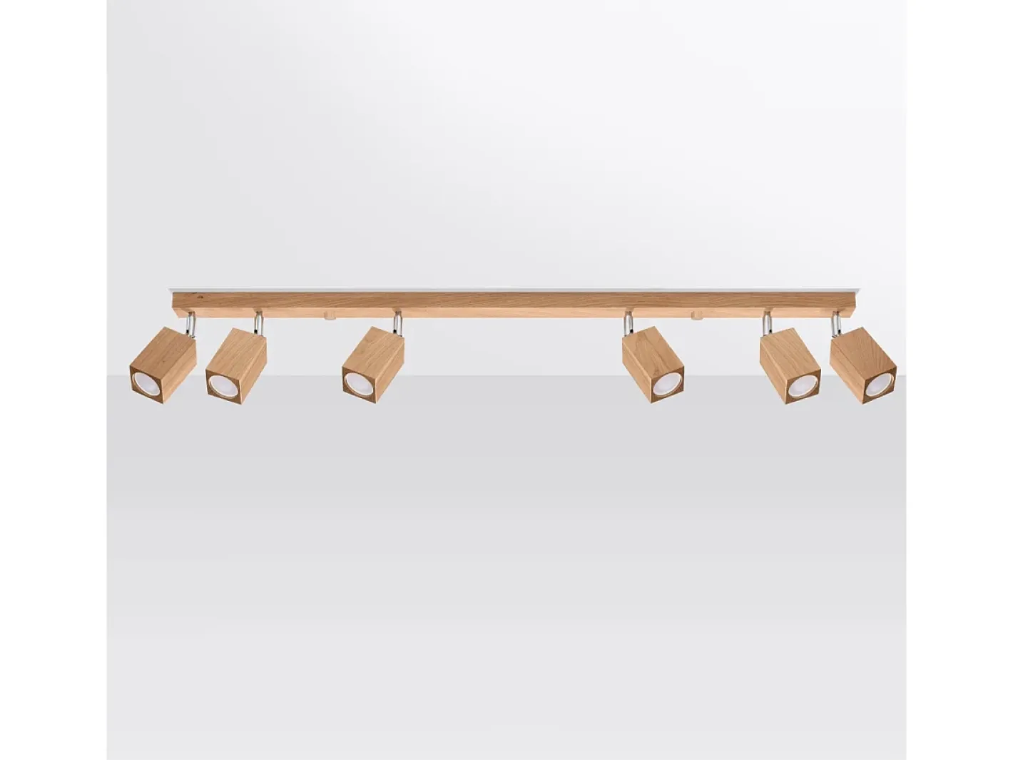 Best Sollux Lighting Lámparas de techo Zezu escandinavo de madera - 6 fuentes luminosas 3000K - L.120 x A.20 cm - roble Marru00f3n