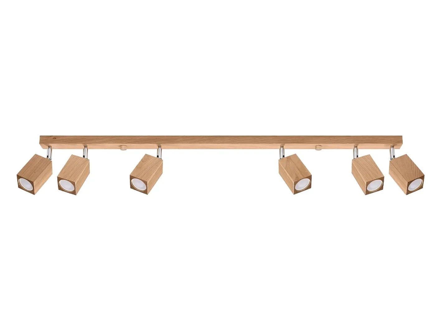 Best Sollux Lighting Lámparas de techo Zezu escandinavo de madera - 6 fuentes luminosas 3000K - L.120 x A.20 cm - roble Marru00f3n