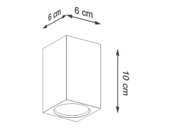 Sollux Lighting Plafón-Lámparas de techo Zezu escandinavo de madera - 1 fuentes luminosas 4000K - L.6 x A.10 cm - roble Marru00f3n