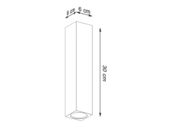 Sollux Lighting Lámparas de techo Zezu escandinavo de madera - 1 fuentes luminosas 4000K - L.6 x A.30 cm - roble Marru00f3n