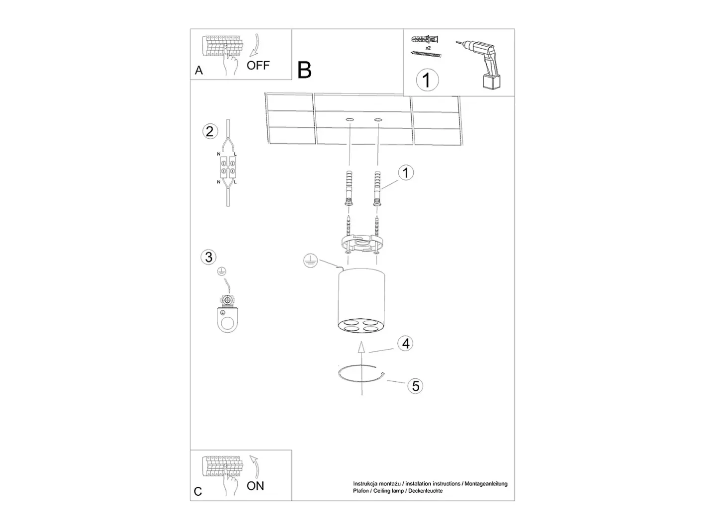 Sollux Lighting Lámparas De Techo Zoe Minimalista De Aluminio - 4 Fuentes Luminosas - L.7,2 X A.8,3 Cm - Negro Discount