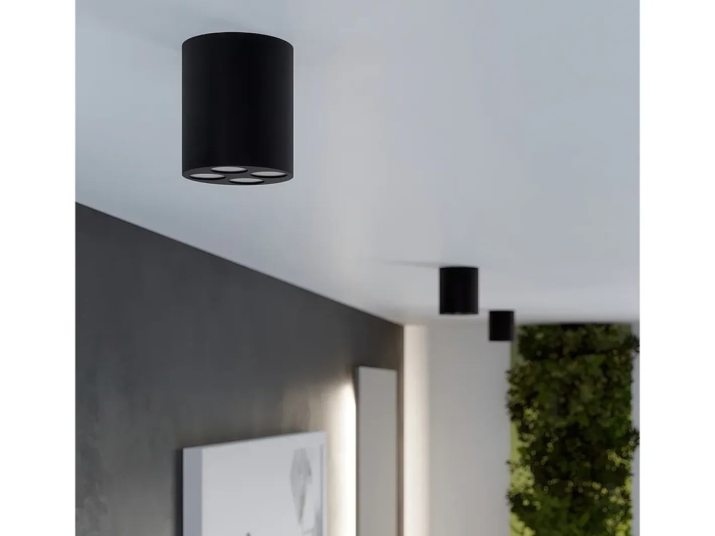 Sollux Lighting Lámparas De Techo Zoe Minimalista De Aluminio - 4 Fuentes Luminosas - L.7,2 X A.8,3 Cm - Negro Discount