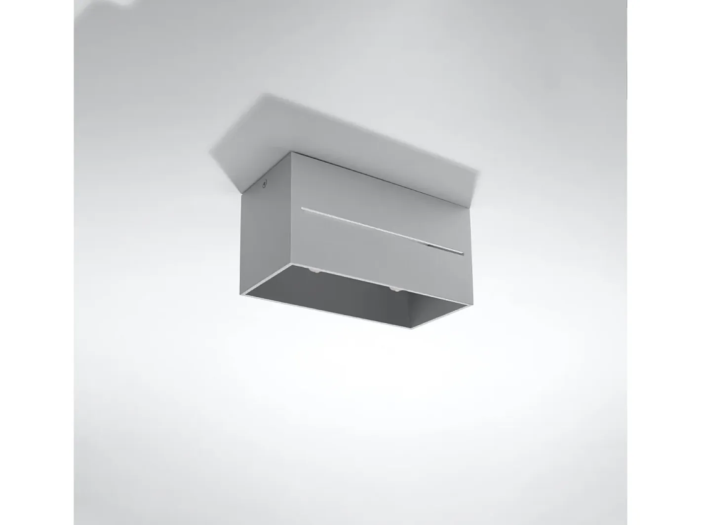 Sollux Lighting Lámparas de techo Zorbo maxi moderno de aluminio - 2 fuentes luminosas 3000K - L.20 x A.10 cm - Gris Clearance
