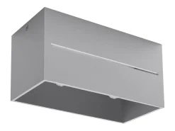 Hot Sollux Lighting Lámparas de techo Zorbo maxi moderno de aluminio - 2 fuentes luminosas 4000K - L.20 x A.10 cm - Gris