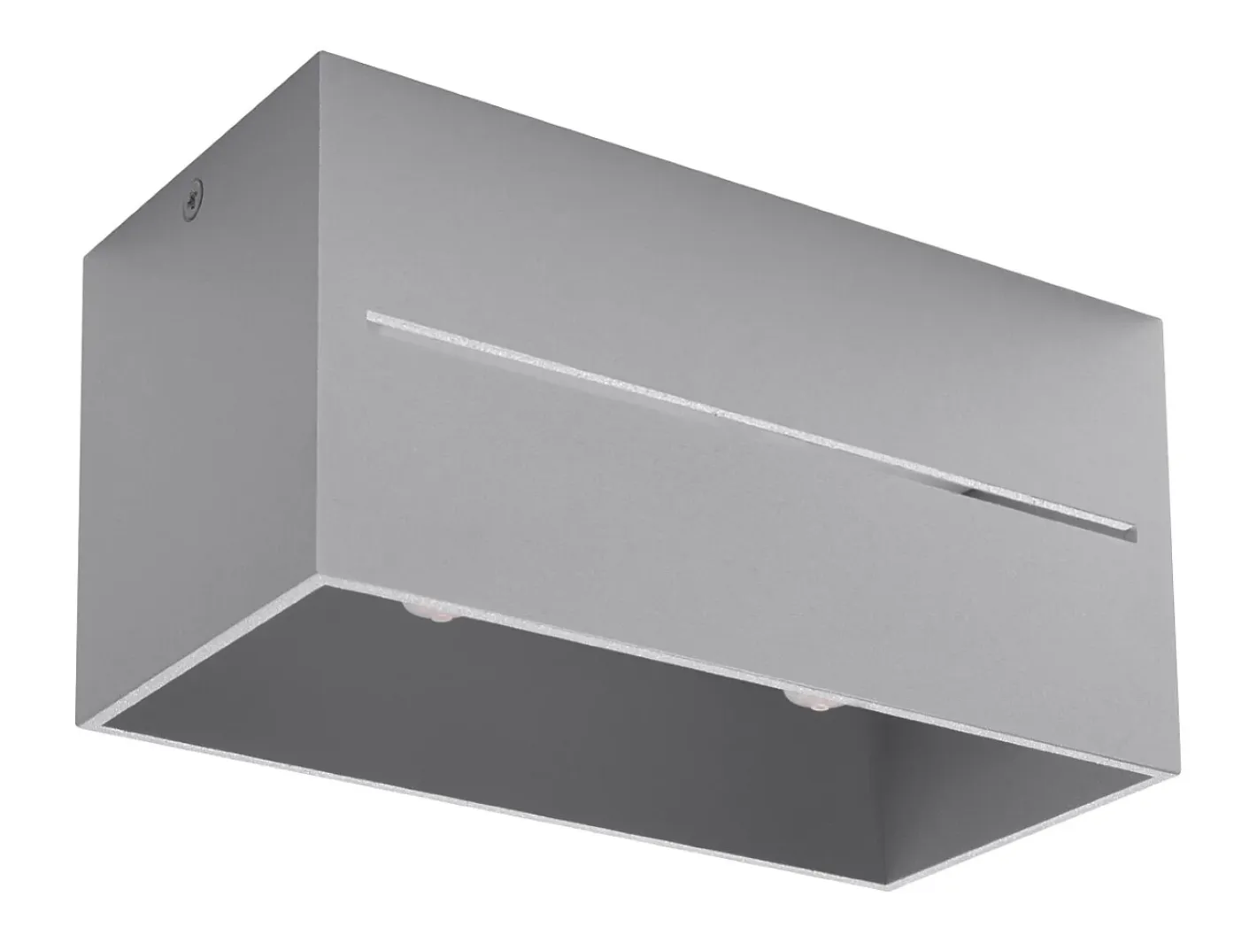 Hot Sollux Lighting Lámparas de techo Zorbo maxi moderno de aluminio - 2 fuentes luminosas 4000K - L.20 x A.10 cm - Gris