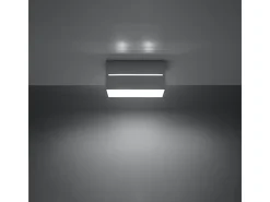 Hot Sollux Lighting Lámparas de techo Zorbo maxi moderno de aluminio - 2 fuentes luminosas 4000K - L.20 x A.10 cm - Gris