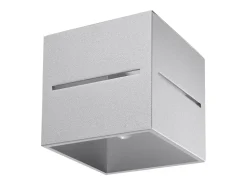 Outlet Sollux Lighting Lámparas de techo Zorbo moderno de aluminio - 1 fuentes luminosas 3000K - L.10 x A.10 cm - Gris