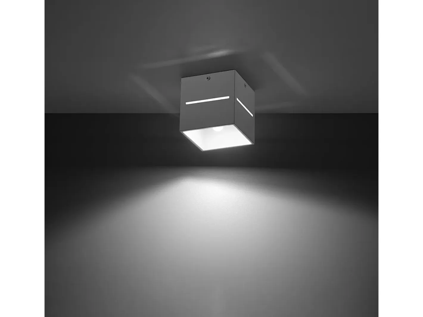 Sollux Lighting Plafón-Lámparas de techo Zorbo moderno de aluminio - 1 fuentes luminosas 4000K - L.10 x A.10 cm - Blanco