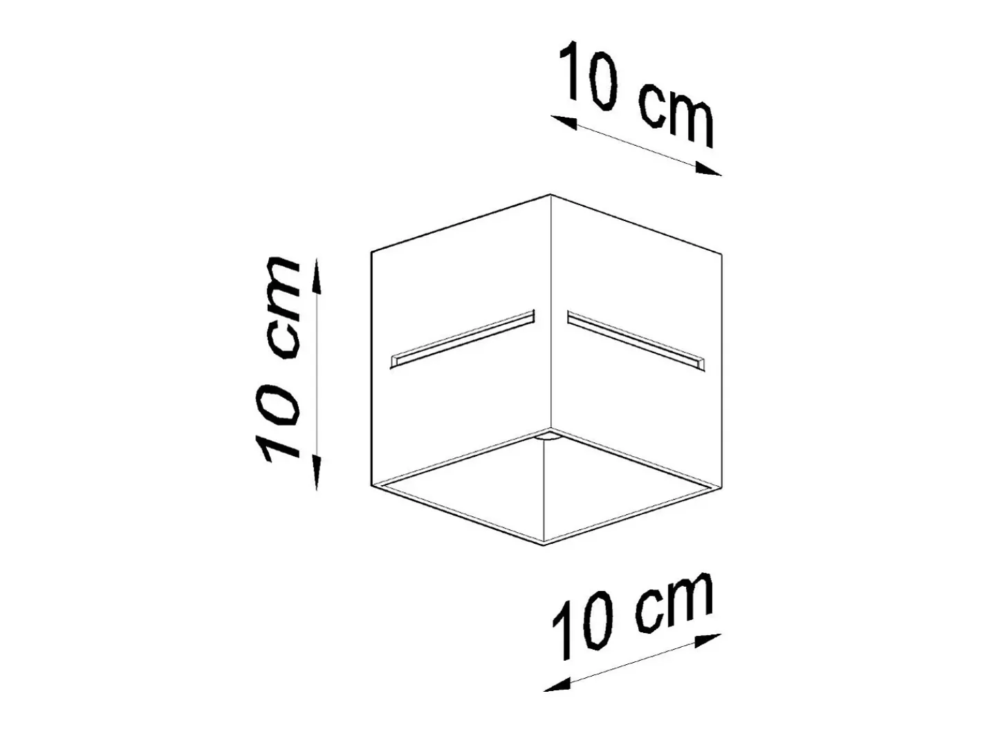 Sollux Lighting Plafón-Lámparas de techo Zorbo moderno de aluminio - 1 fuentes luminosas 4000K - L.10 x A.10 cm - Blanco