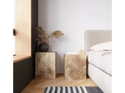 Sollux Lighting Plafón-Lámparas de techo Zxina escandinavo de madera - 1 fuentes luminosas 4000K - L.10 x A.10 cm - madera natural Color natural claro