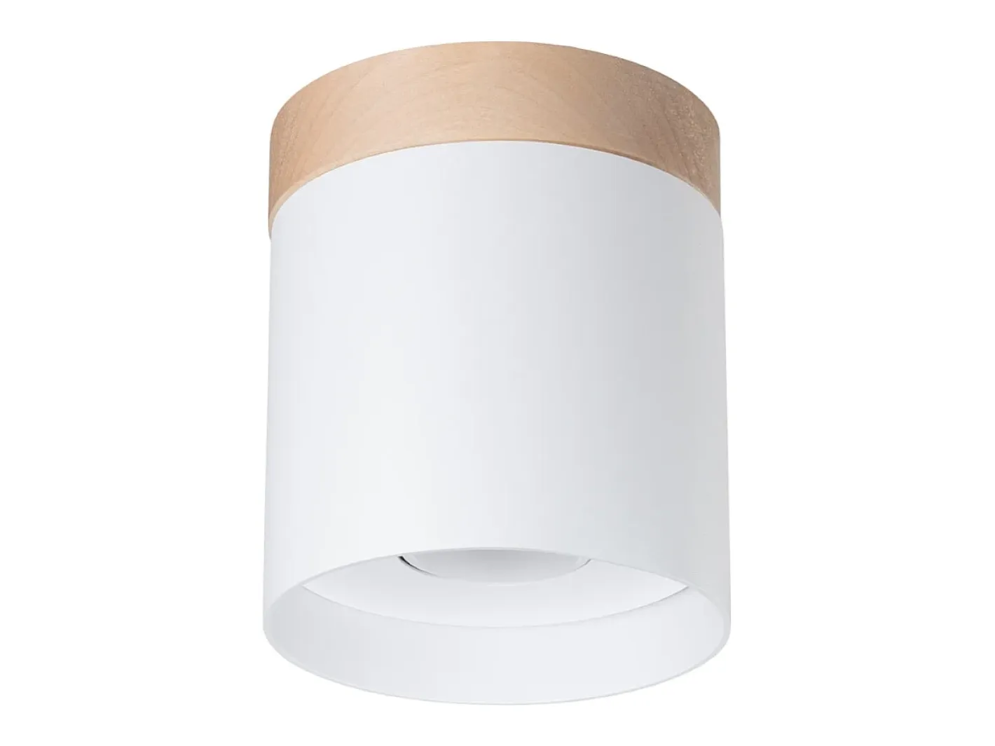 Sollux Lighting Plafón-Lámparas de techo Zyn escandinavo de madera/aluminio - 1 fuentes luminosas 3000K - L.12 x A.14 cm - /madera natural Blanco