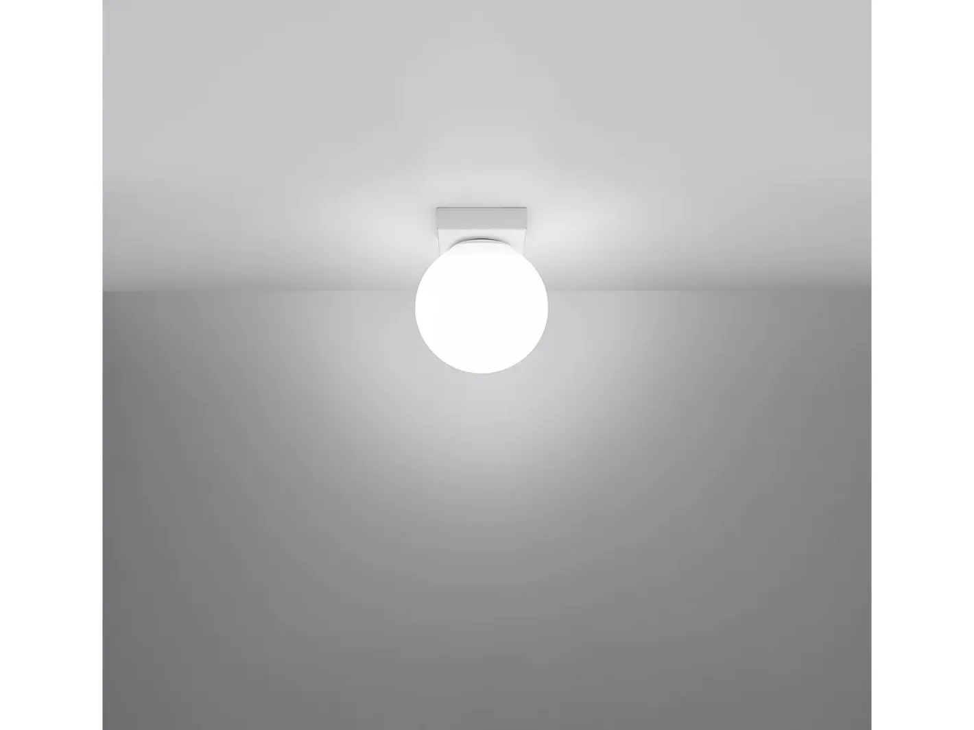 Sollux Lighting Lámparas de techo Zynfi moderno de acero/vidrio - 1 fuentes luminosas 4000K - L.12 x A.14,5 cm - Blanco