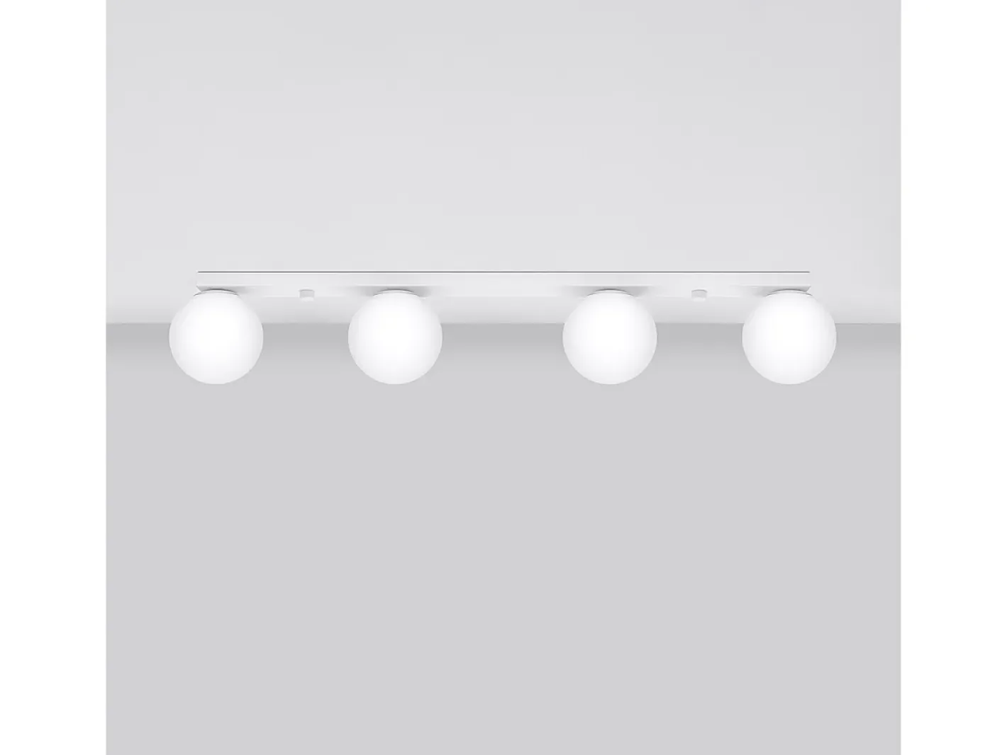 Sollux Lighting Lámparas de techo Zynfi moderno de acero/vidrio - 4 fuentes luminosas 3000K - L.88 x A.14,5 cm - Blanco Best