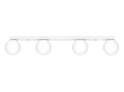 Sollux Lighting Lámparas de techo Zynfi moderno de acero/vidrio - 4 fuentes luminosas 3000K - L.88 x A.14,5 cm - Blanco Best